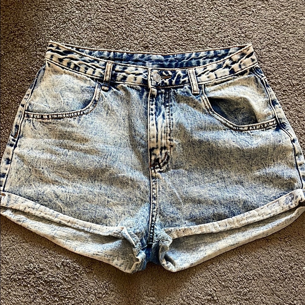Denim Acid Wash Women's Shorts
